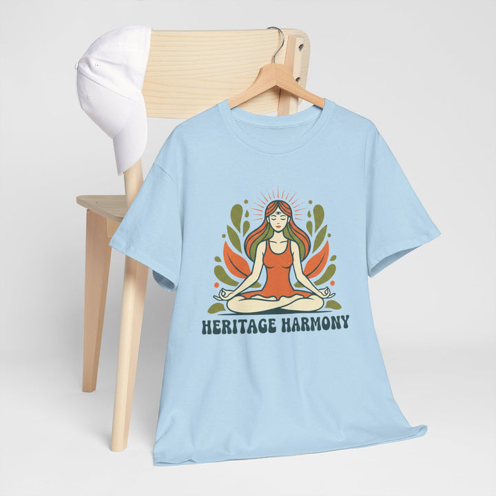 Yoga Meditation Tee – soft, breathable cotton designed for meditation and yoga practice. Comfortable, relaxed fit perfect for studio or casual wear.