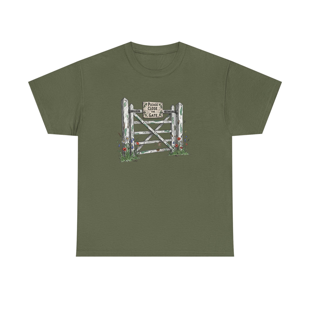 Close the Gate T-Shirt — Rural Discipline Heritage Graphic