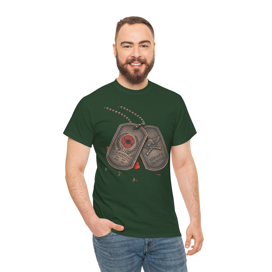Remembrance Dog Tag T-Shirt — Memorial Military Tribute Tee