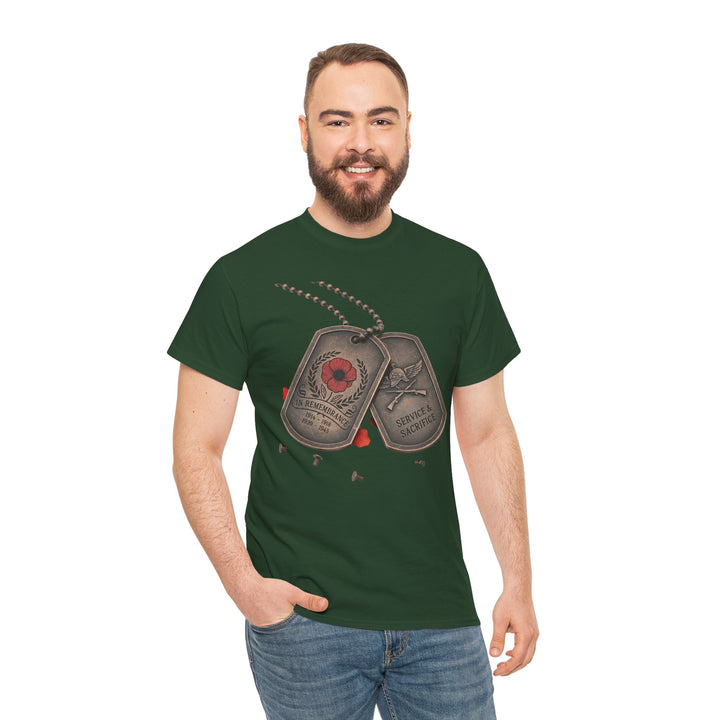 Remembrance Dog Tag T-Shirt — Memorial Military Tribute Tee