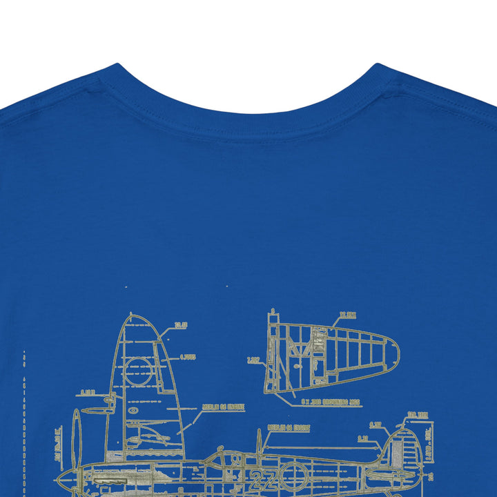 Supermarine Spitfire Blueprint T-Shirt — WW2 Aircraft — alternate product image 11