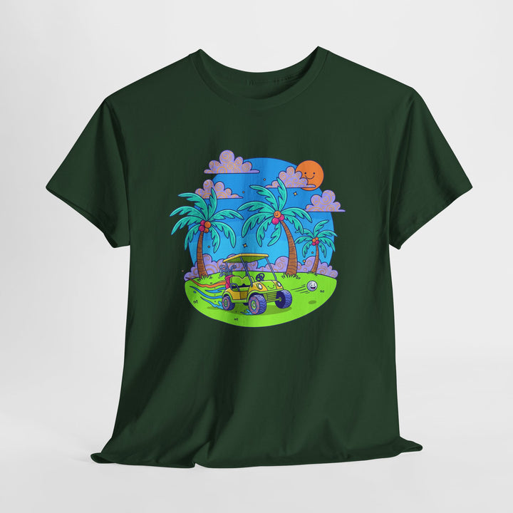 Island Style Golf Cart Beach T-Shirt