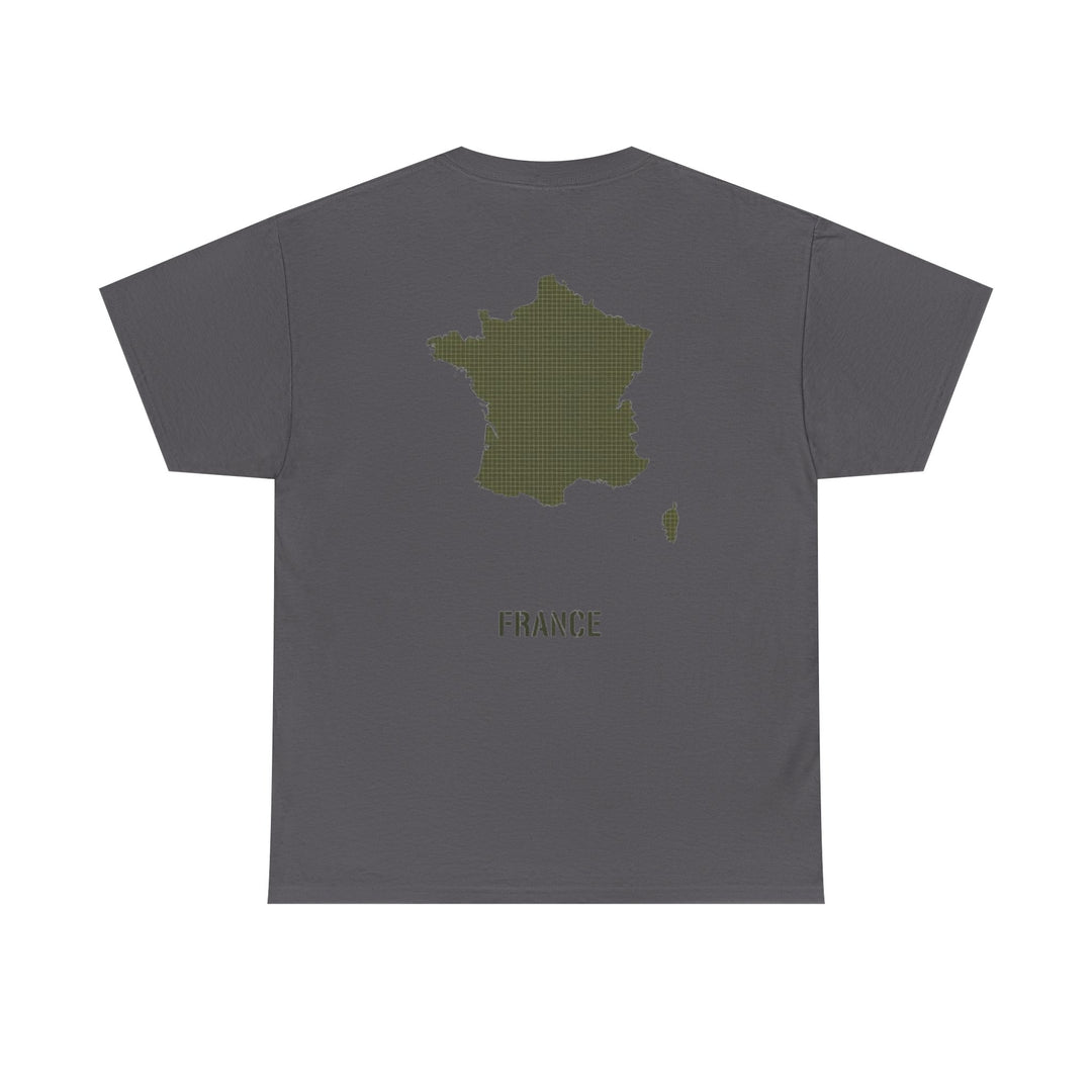 France Map T‑Shirt — Minimal Grunge Outline Tee