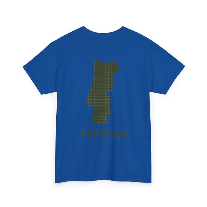 Portugal Map T-Shirt — Vintage Green Grid Portugal Tee