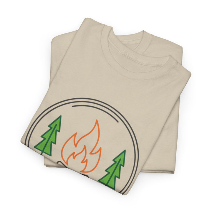 Funny Camping Therapy T-Shirt — Retro Campfire Graphic Adventure Tee