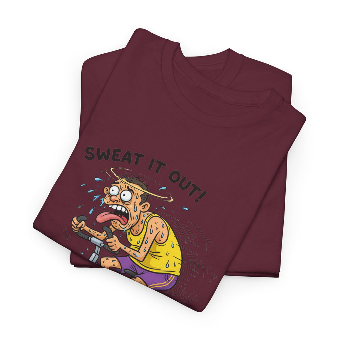Stay laughing while cycling with the Funny Spin Bike T-Shirt. Comfortable cotton with a witty design, ideal for spin sessions and gym workouts.