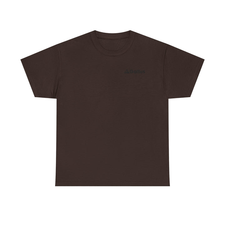 Mountain Sunset Graphic Tee — Vintage Nature Poster Back Print