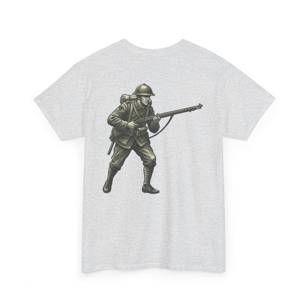 WWI Soldier 1917 Graphic Tee – Vintage Infantry Rifle Illustration T-Shirt