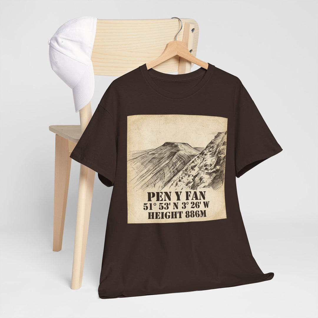Pen y Fan T-Shirt - Brecon Beacons Vintage Coordinates &amp; Elevation
