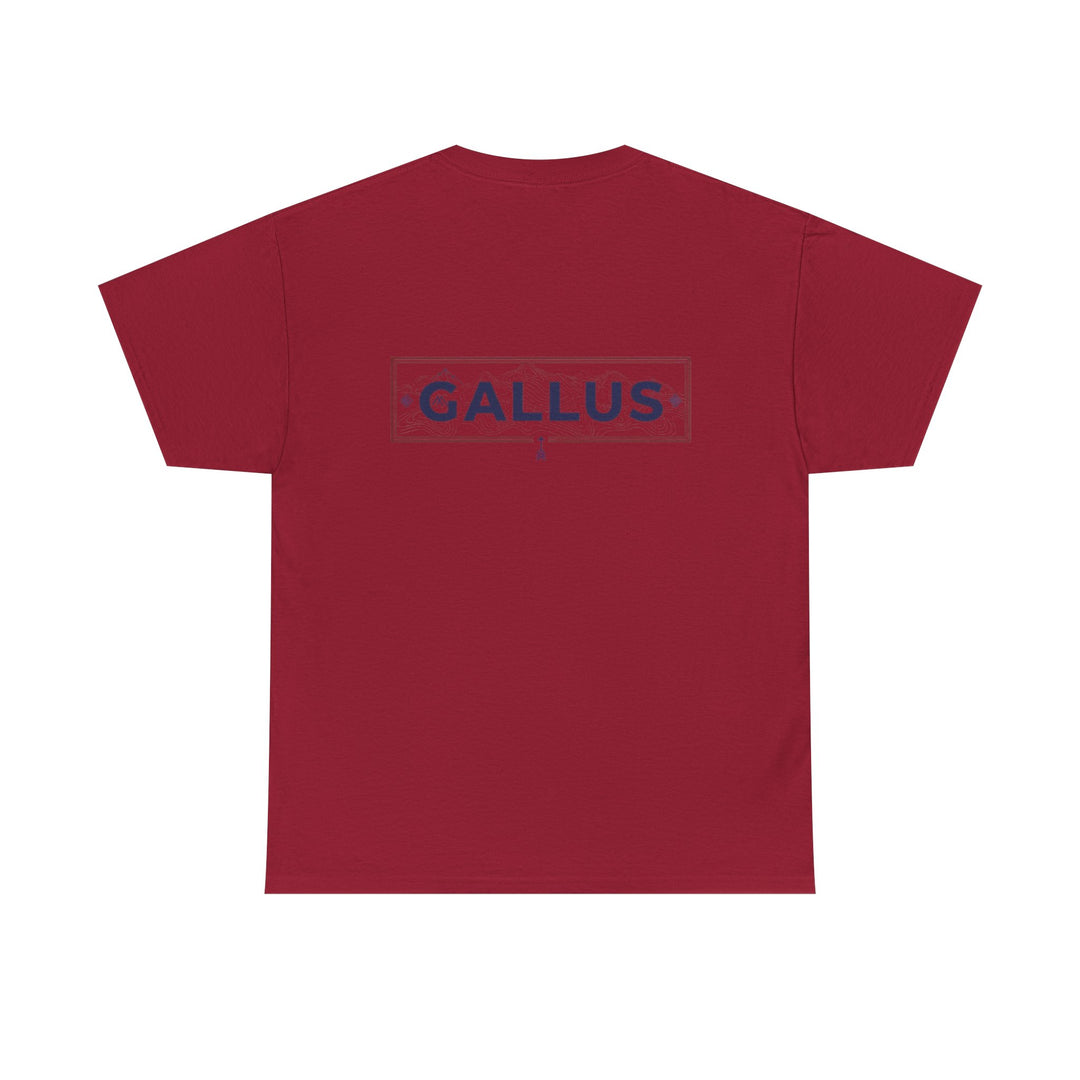 Gallus Logo T-Shirt — Minimal Retro Chest &amp; Back Graphic Tee