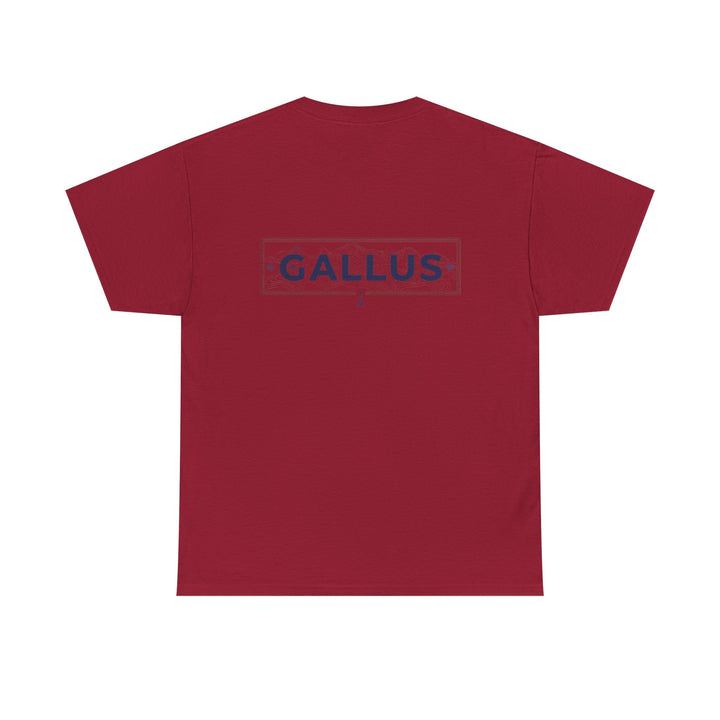 Gallus Logo T-Shirt — Minimal Retro Chest &amp; Back Graphic Tee