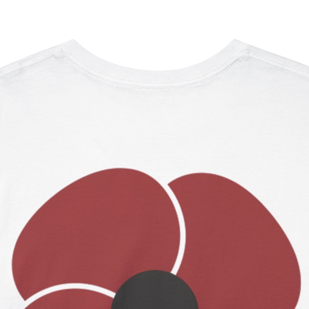 Lone Remembrance Poppy T-Shirt — Simple Memorial Design — alternate product image 10