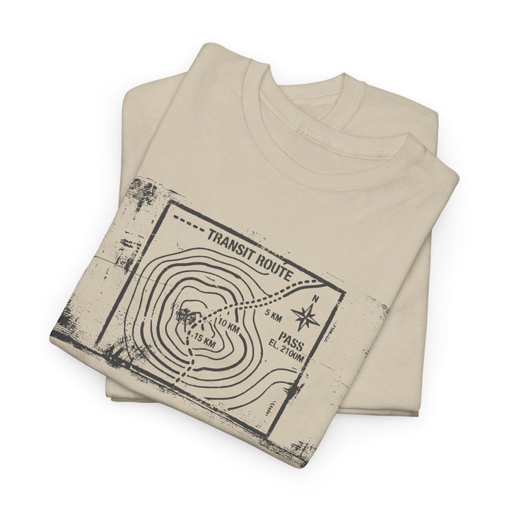Retro Transit Route Adventure T-Shirt — Vintage Travel Map Graphic Tee