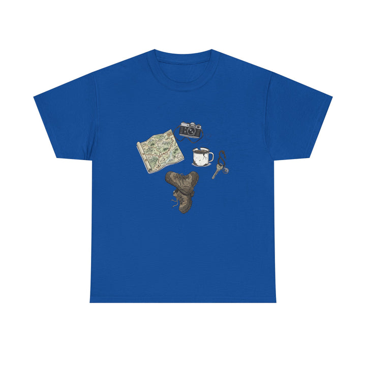 Retro Mountain Camping Gear Graphic T-Shirt - Outdoor Adventure Tee
