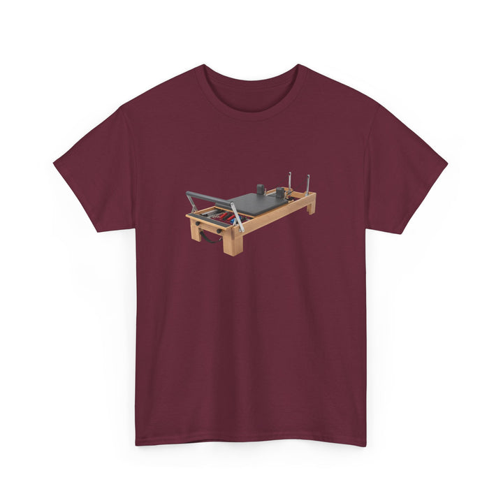 Pilates Reformer Tee – soft, breathable cotton designed for Pilates sessions. Comfortable, flexible, and perfect for reformer workouts or casual wear.