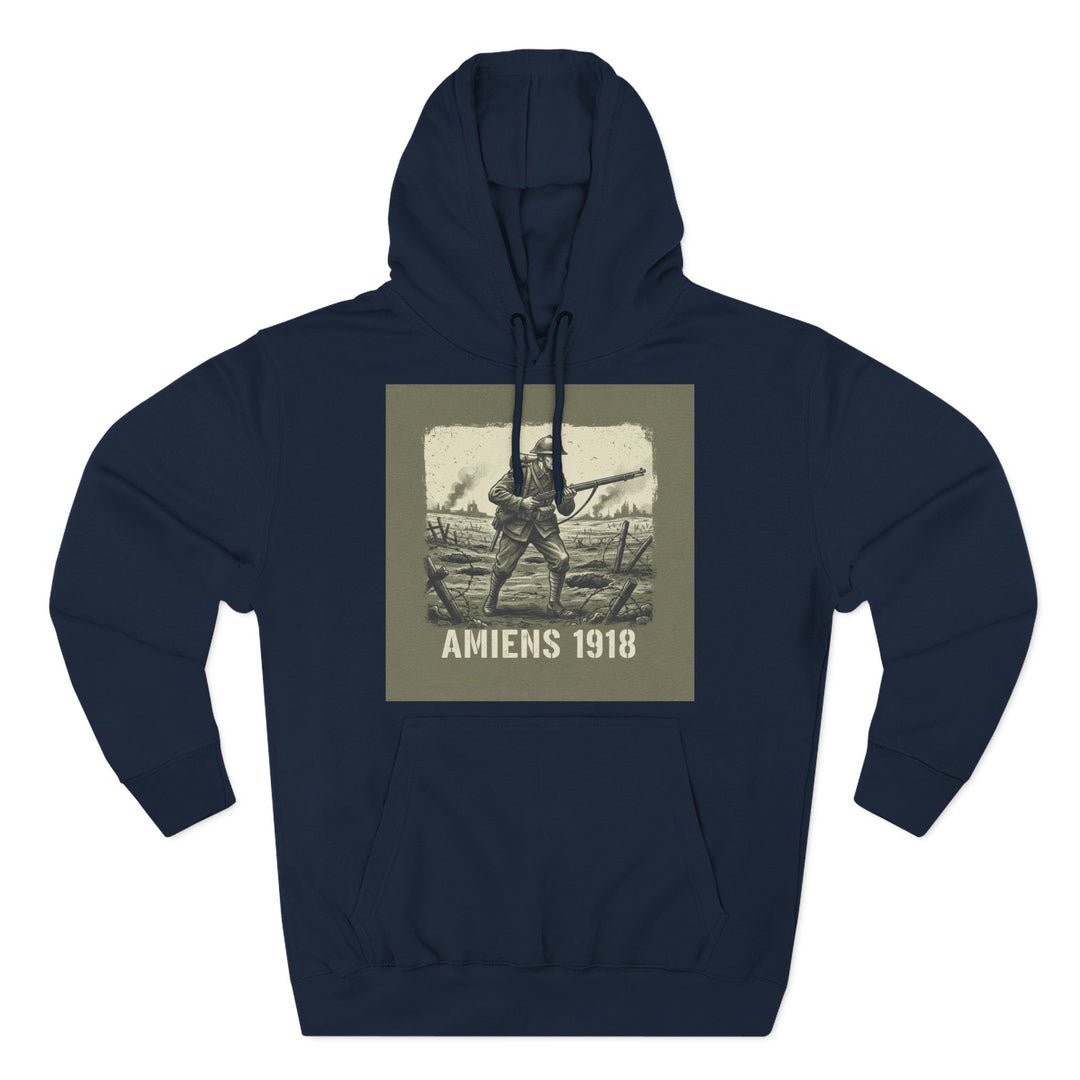 Amiens 1918 Hoodie — Vintage WWI Soldier Graphic Pullover