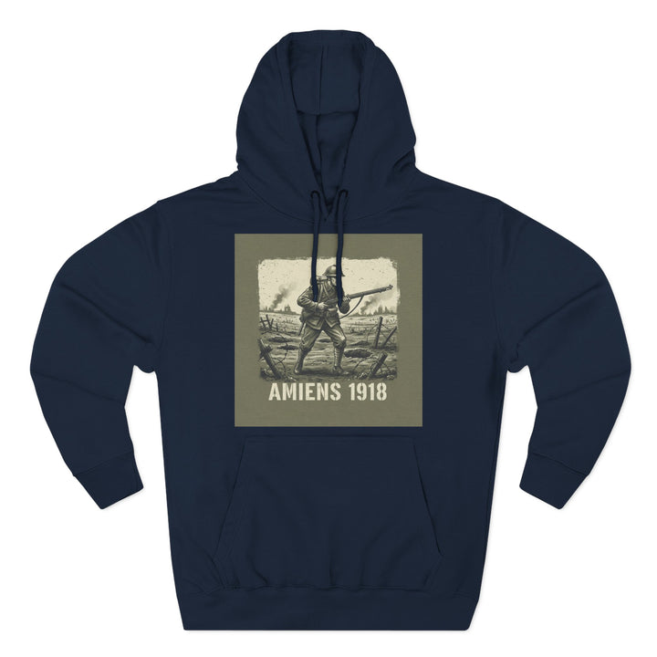 Amiens 1918 Hoodie — Vintage WWI Soldier Graphic Pullover