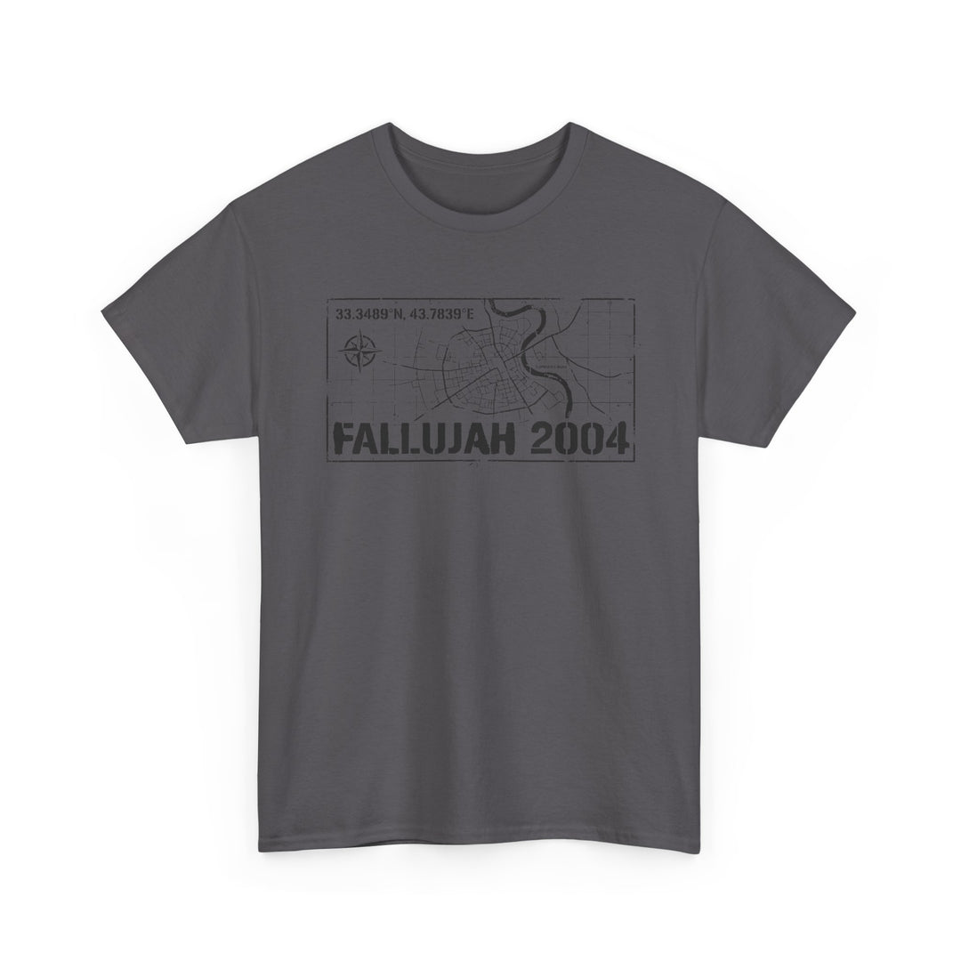 Fallujah 2004 Map Tee — Military Deployment Memorial T-Shirt