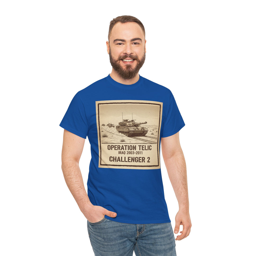 Challenger 2 Op Telic T-Shirt — Iraq 2003 Armoured Heritage Graphic