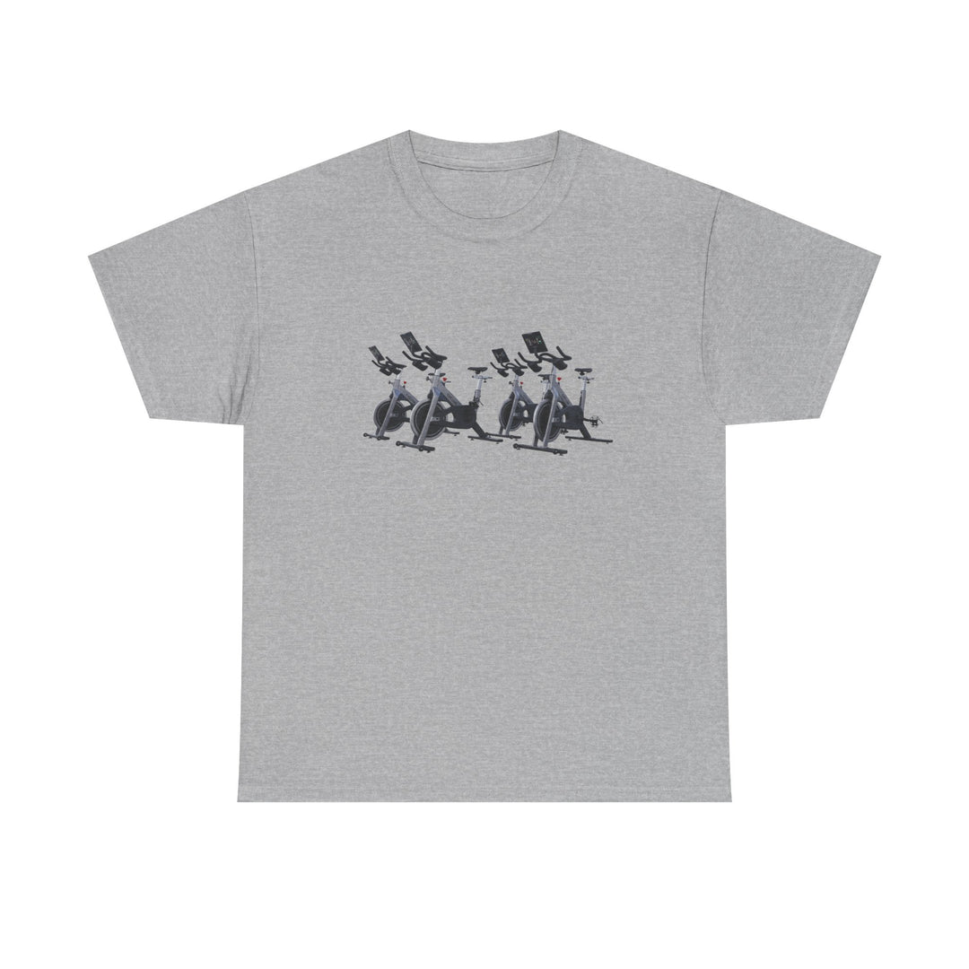 Spin Bikes Tee – soft, breathable cotton designed for indoor cycling and spin classes. Comfortable, durable, and perfect for active lifestyles.