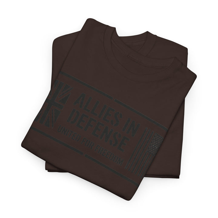 UK &amp; US Allies Defence Veteran Tee — Flags on Sleeves