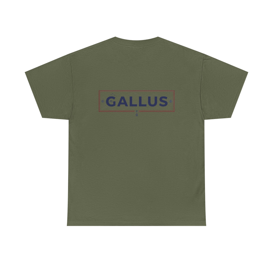 Gallus Logo T-Shirt — Minimal Retro Chest &amp; Back Graphic Tee