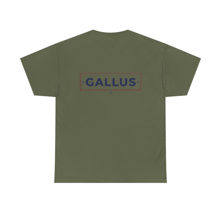 Gallus Logo T-Shirt — Minimal Retro Chest &amp; Back Graphic Tee