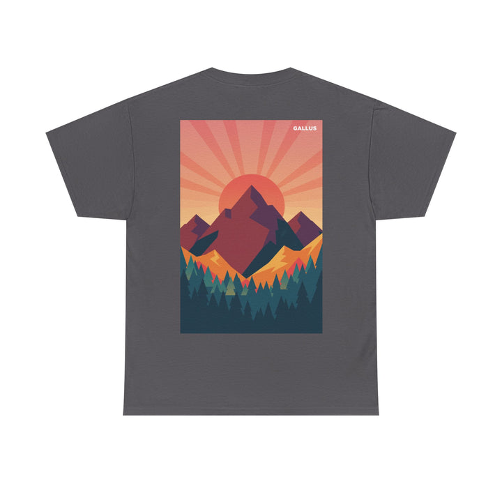 Mountain Sunset T-Shirt — Retro Nature Graphic Tee with &