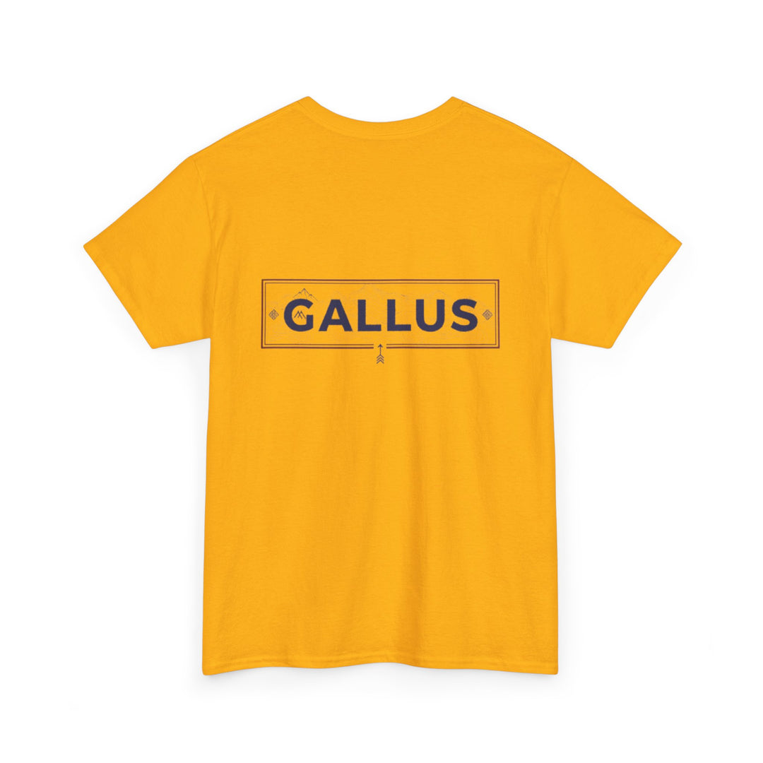 Gallus Logo T-Shirt — Minimal Retro Chest &amp; Back Graphic Tee