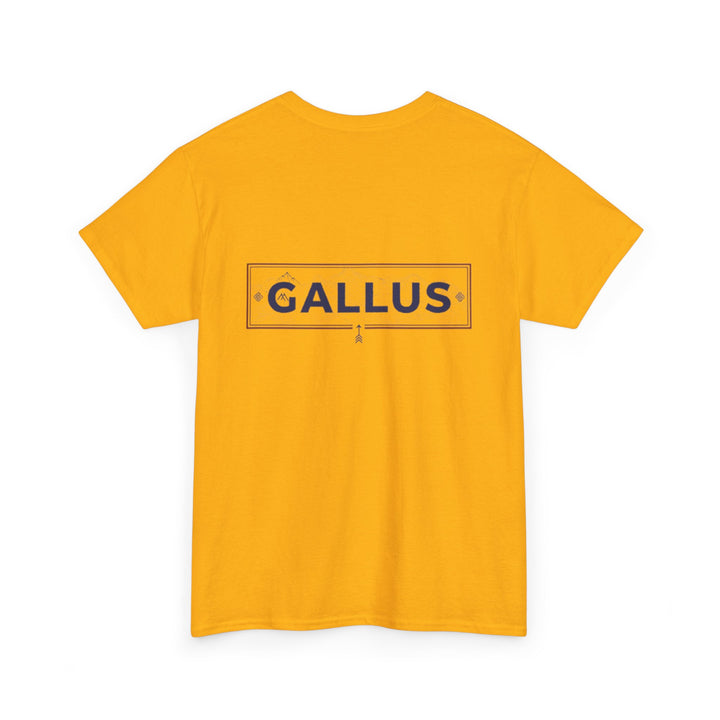 Gallus Logo T-Shirt — Minimal Retro Chest &amp; Back Graphic Tee
