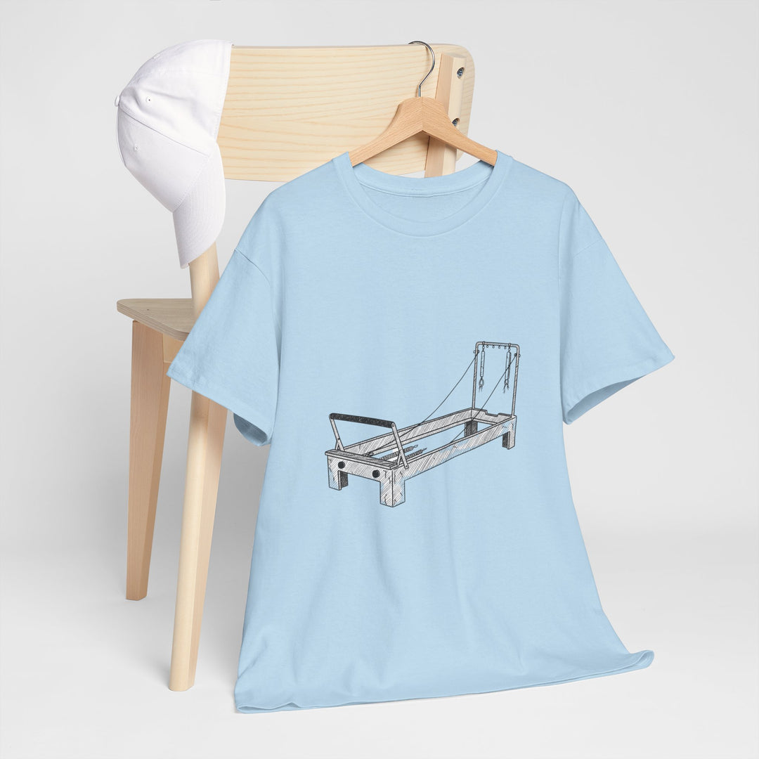 Pilates Reformer Tee – soft, breathable cotton designed for reformer Pilates. Comfortable, flexible, and perfect for studio workouts or casual wear.