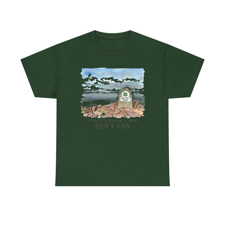 Pen y Fan Landscape T‑Shirt — Wales Mountain Hiking Souvenir Tee
