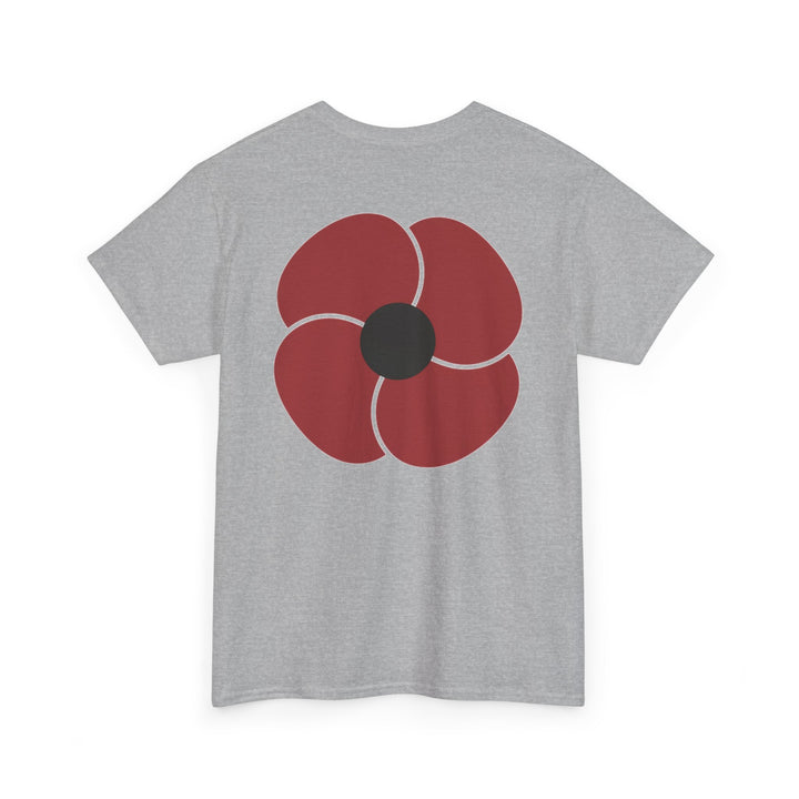 Lone Remembrance Poppy T-Shirt — Simple Memorial Design — alternate product image 5