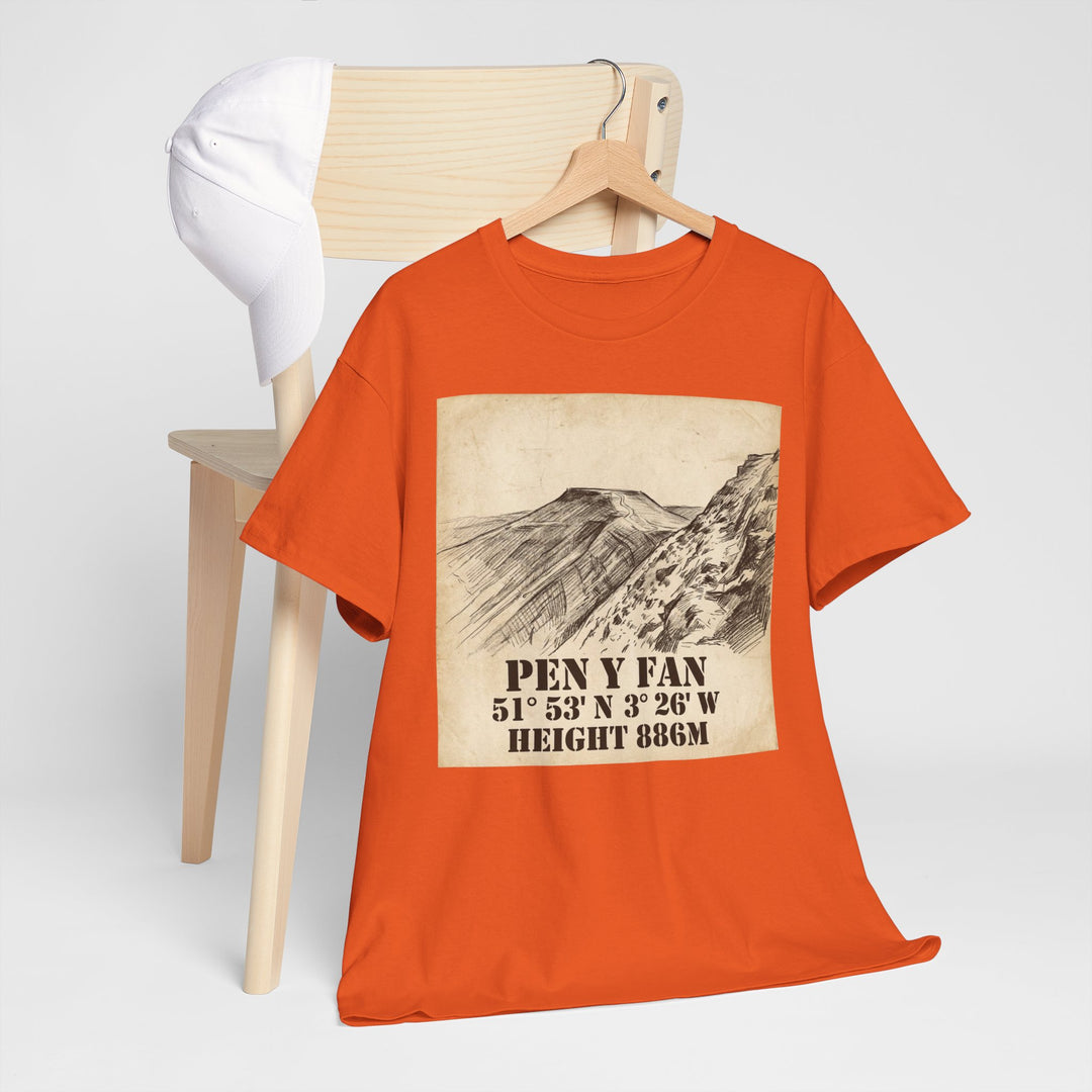 Pen y Fan T-Shirt - Brecon Beacons Vintage Coordinates &amp; Elevation