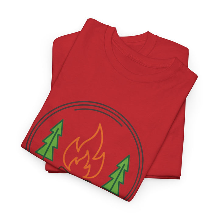 Funny Camping Therapy T-Shirt — Retro Campfire Graphic Adventure Tee