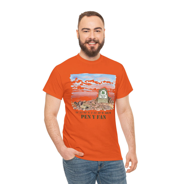 Pen y Fan Landscape T‑Shirt — Wales Mountain Hiking Souvenir Tee
