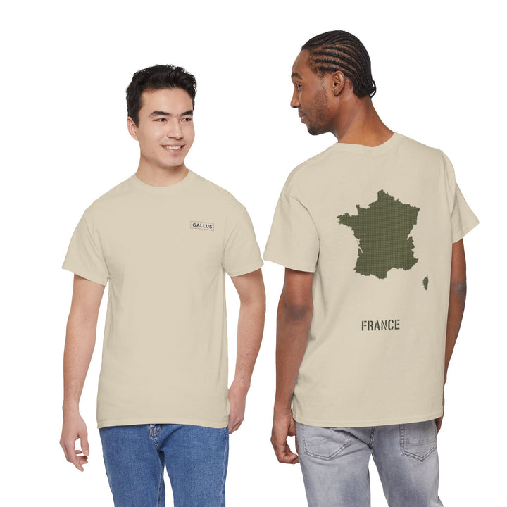 France Map T‑Shirt — Minimal Grunge Outline Tee