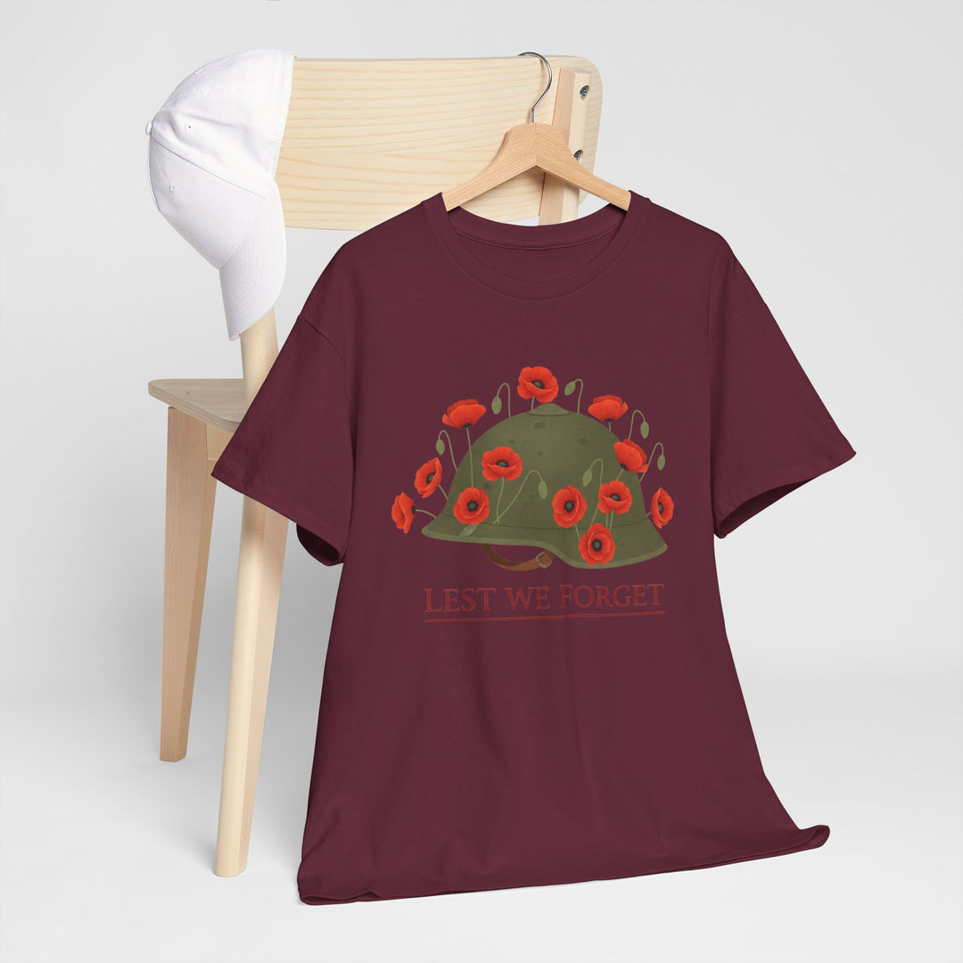 British Army Remembrance Shirt | Lest We Forget Poppy Helmet