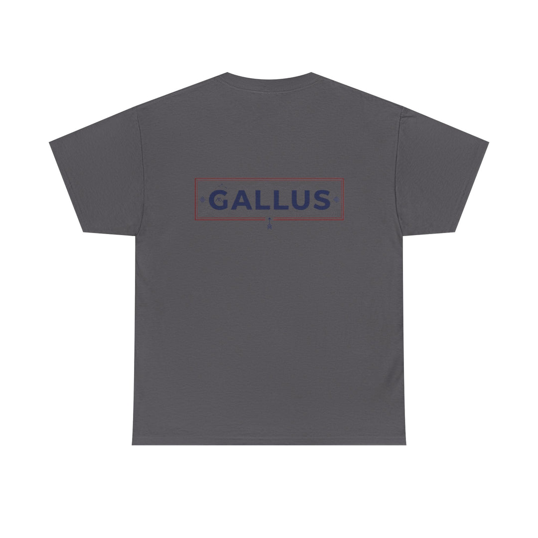 Gallus Logo T-Shirt — Minimal Retro Chest &amp; Back Graphic Tee