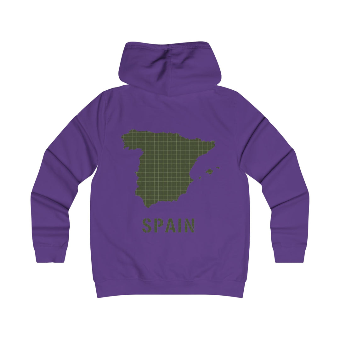Spain Map College Hoodie — Gallus Vintage Campus Pullover