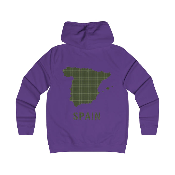 Spain Map College Hoodie — Gallus Vintage Campus Pullover