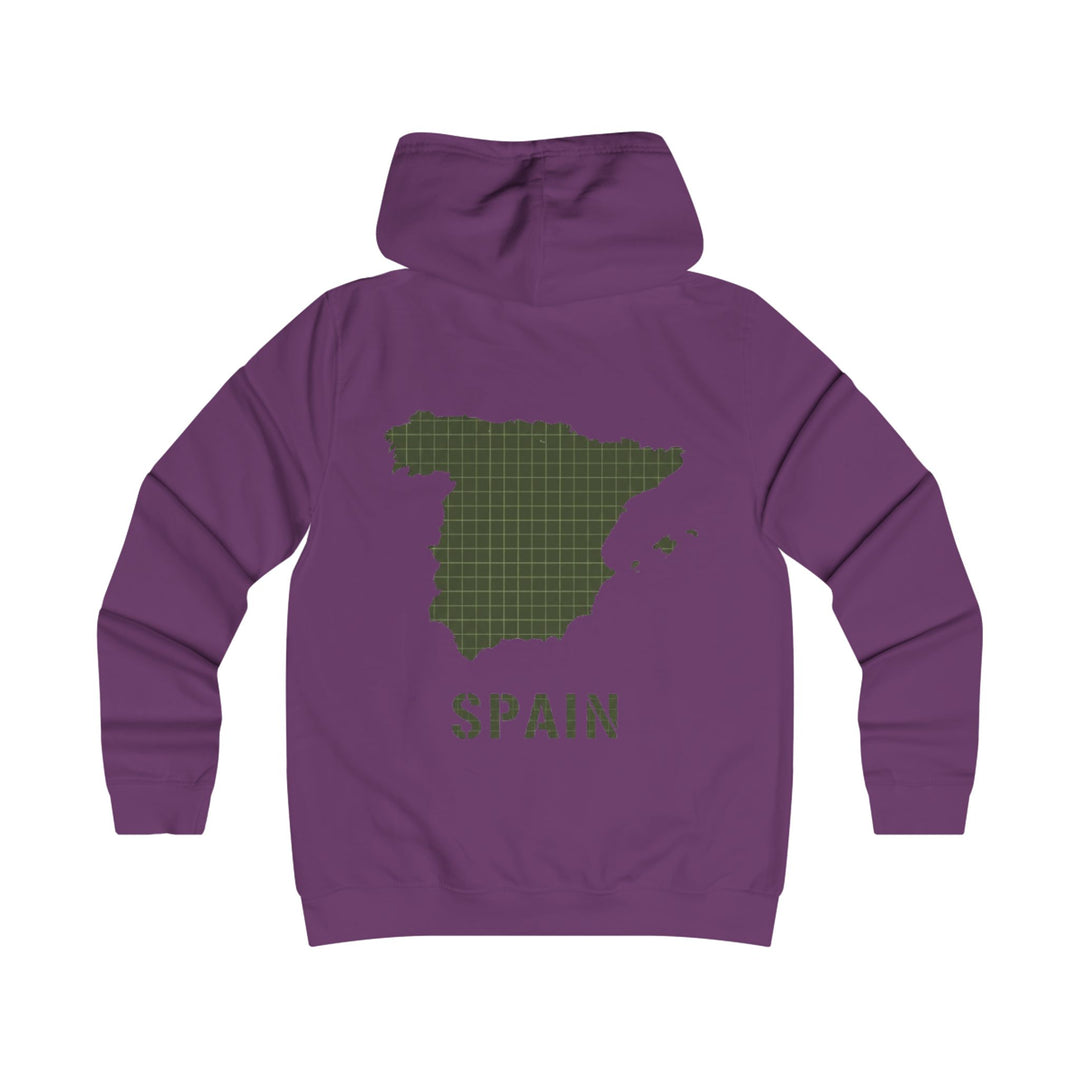 Spain Map College Hoodie — Gallus Vintage Campus Pullover