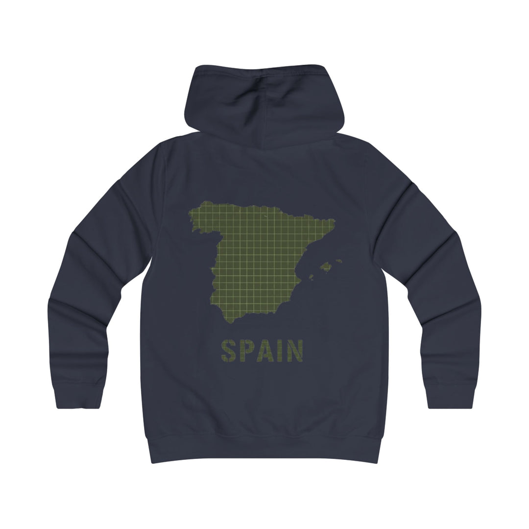Spain Map College Hoodie — Gallus Vintage Campus Pullover