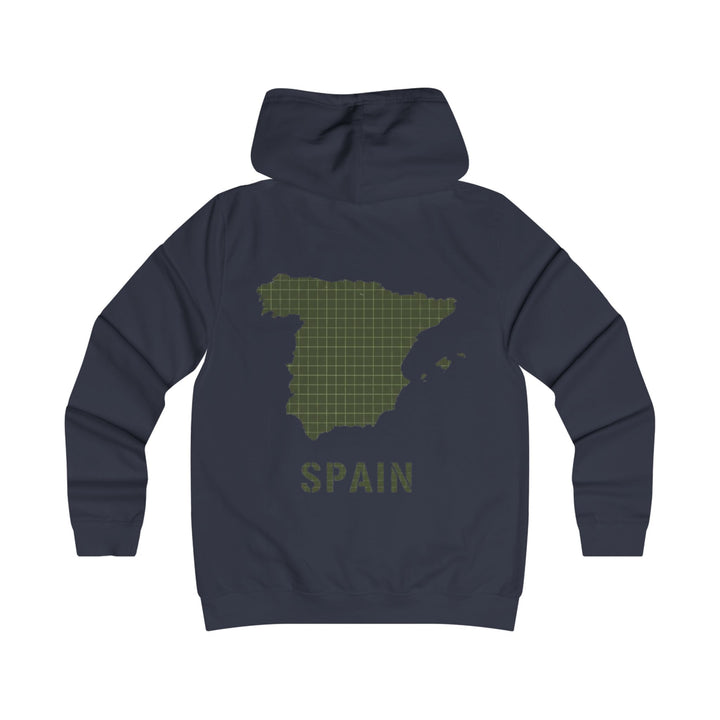 Spain Map College Hoodie — Gallus Vintage Campus Pullover