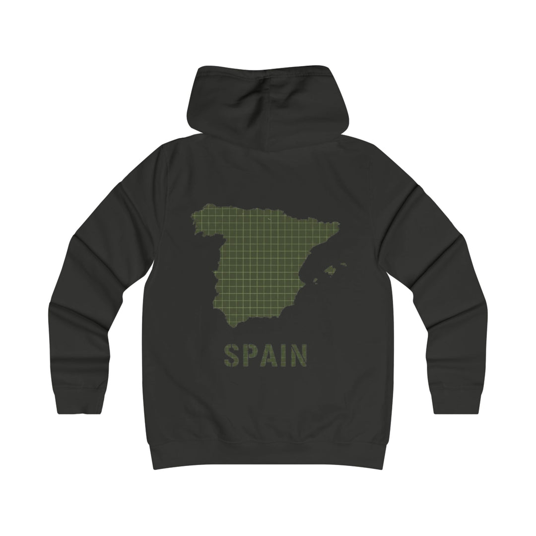 Spain Map College Hoodie — Gallus Vintage Campus Pullover