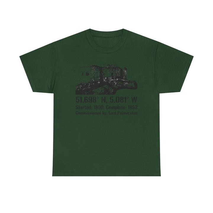 Stack Rock Fort T‑Shirt — Coastal Landmark Graphic Tee