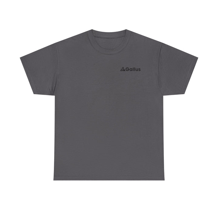 Mountain Sunset Graphic Tee — Vintage Nature Poster Back Print