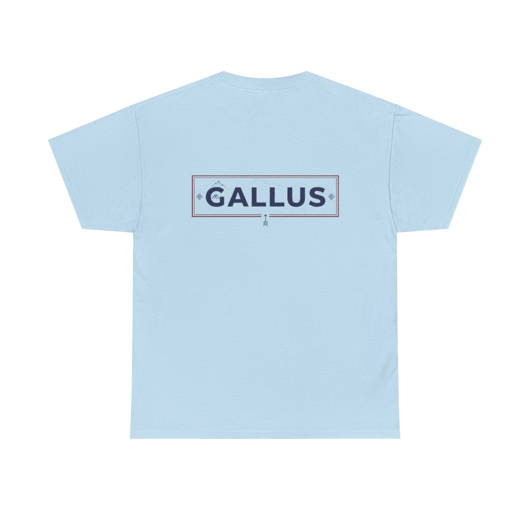 Gallus Logo T-Shirt — Minimal Retro Chest &amp; Back Graphic Tee