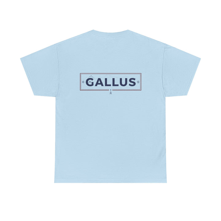 Gallus Logo T-Shirt — Minimal Retro Chest &amp; Back Graphic Tee