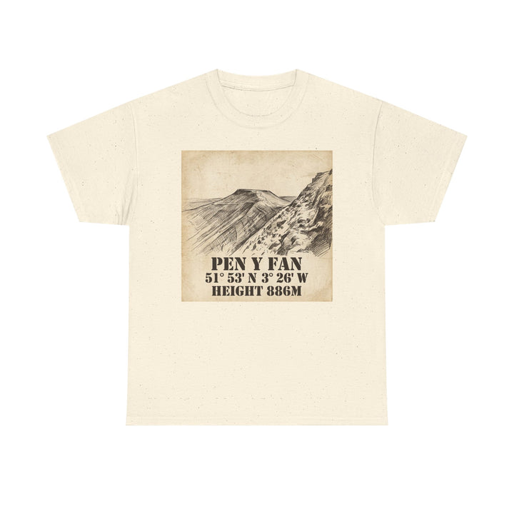 Pen y Fan T-Shirt - Brecon Beacons Vintage Coordinates &amp; Elevation